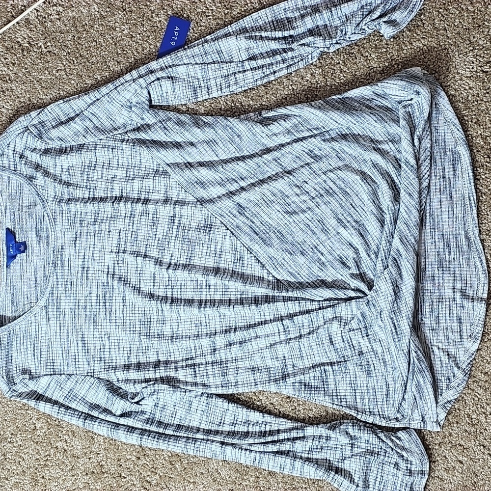 Apt. 9® Knit‎ Top Cinched Long Sleeve Side Twist